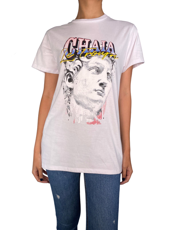 Polera Blanca Estampado Chaia