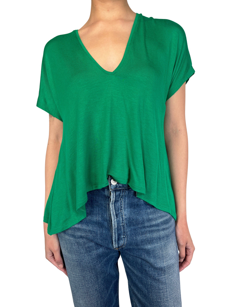 Polera Cuello V Verde