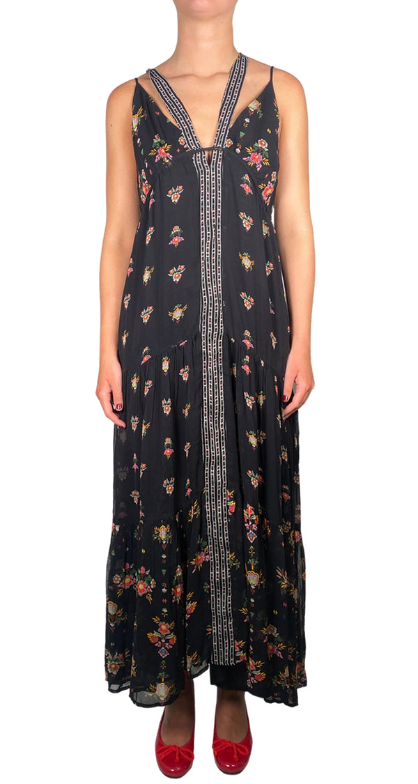 Vestido Negro Floreado