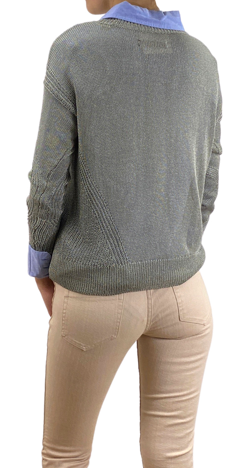 Sweater Gris Tejido