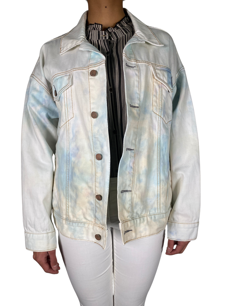 Chaqueta Denim Blanco y Azul