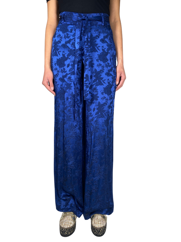 Pantalón Azul Jacquard