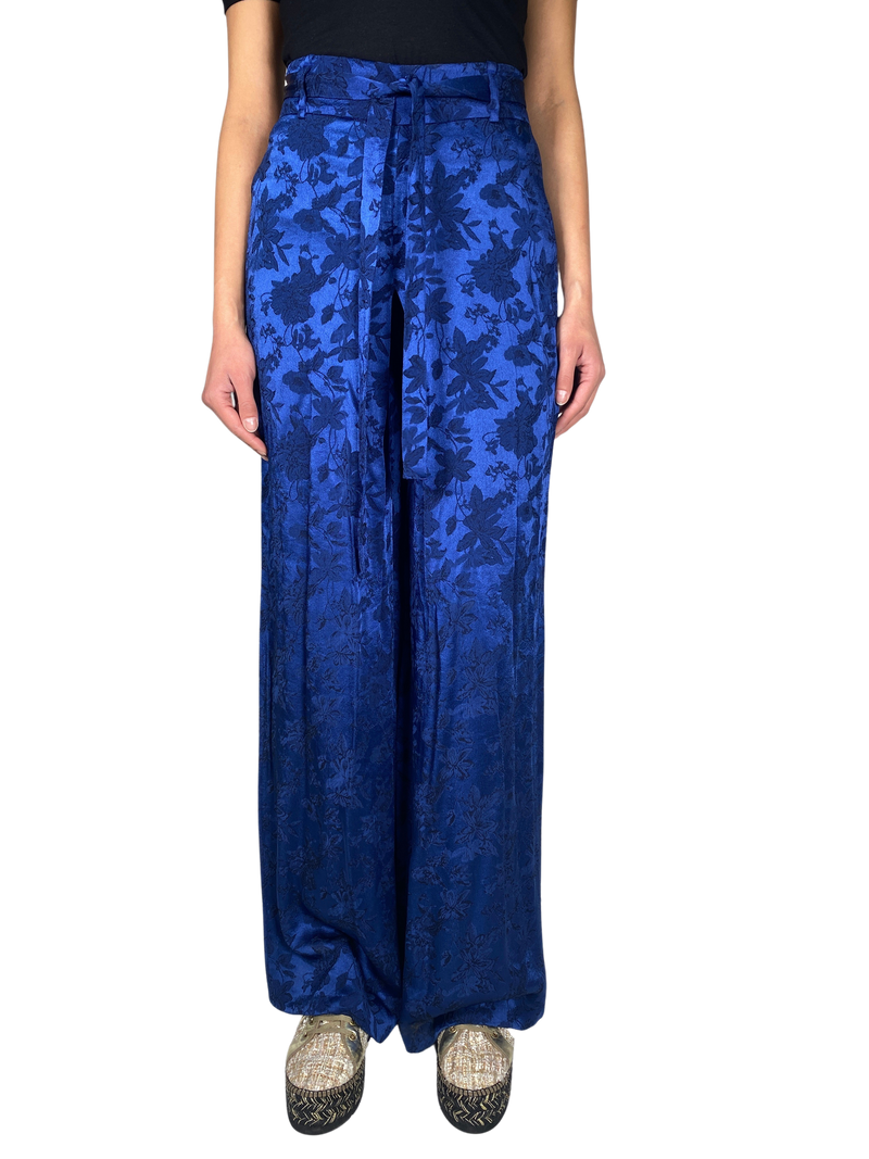 Pantalón Azul Jacquard