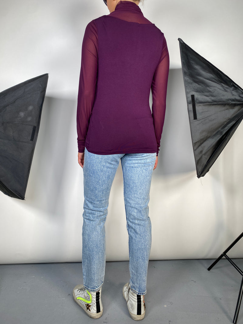 Polera Morada Manga Larga
