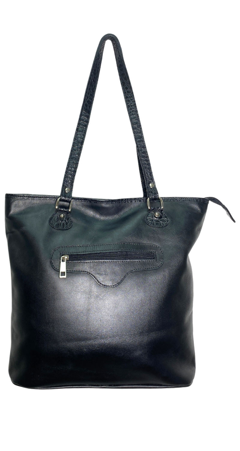 Bolso Negro Craquelado