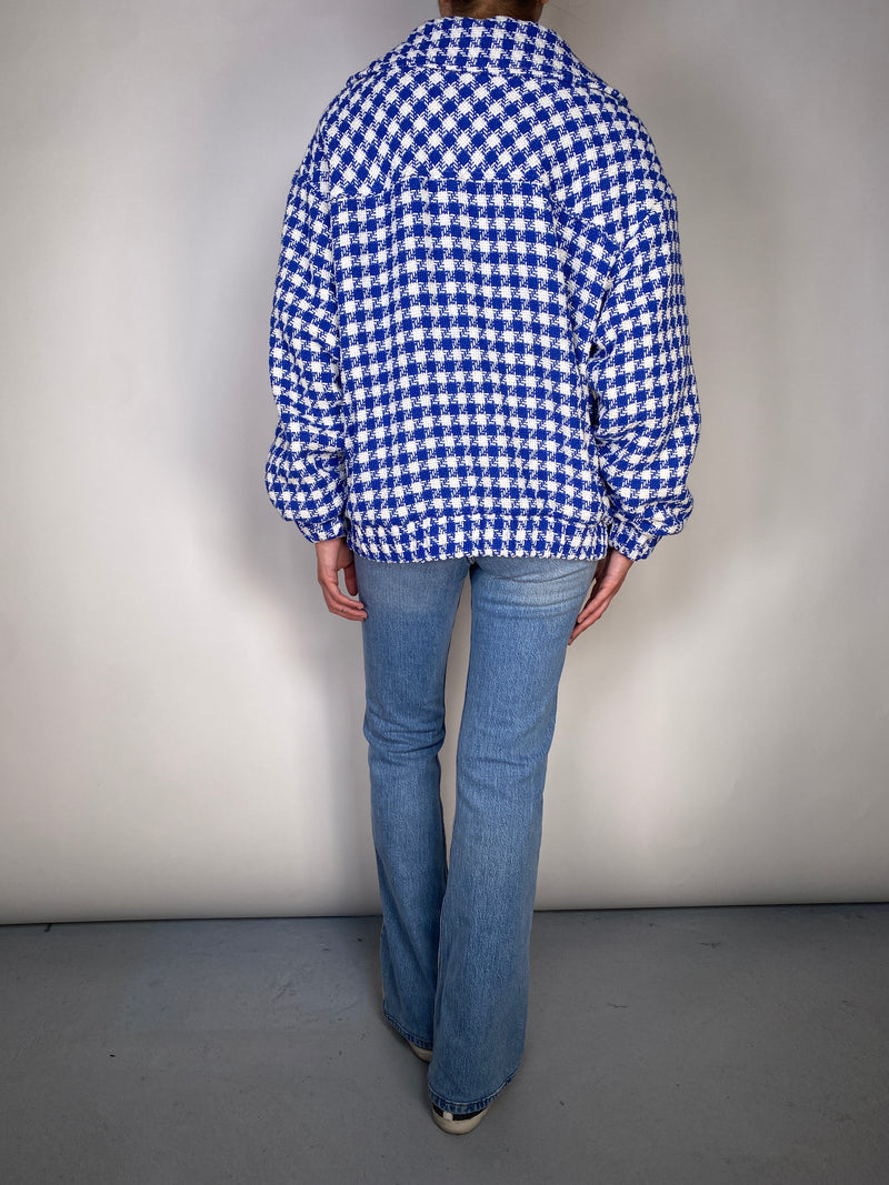 Bomber Tweed Houndstooth