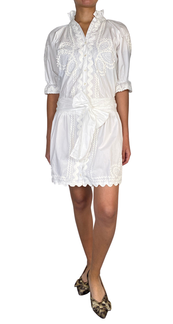 Vestido Blanco Bordado