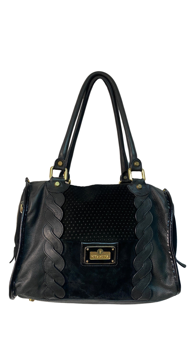 Cartera Cuero Negro