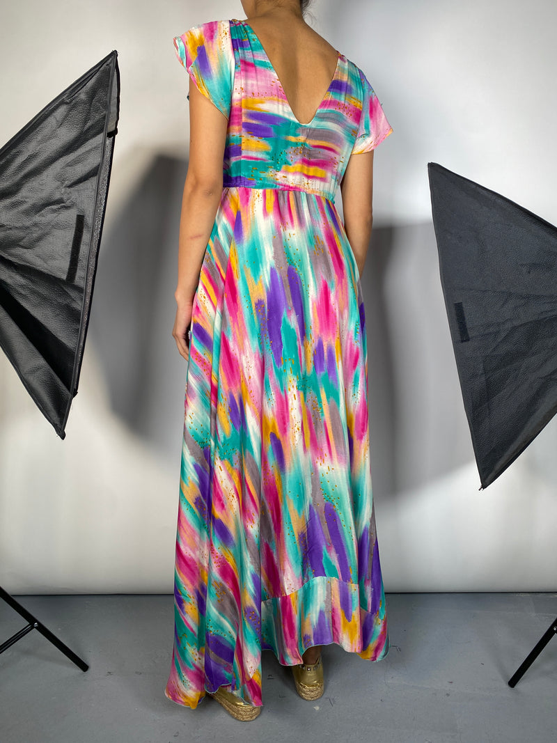 Vestido Multicolor Escote
