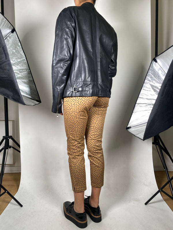Chaqueta Cuero Negro