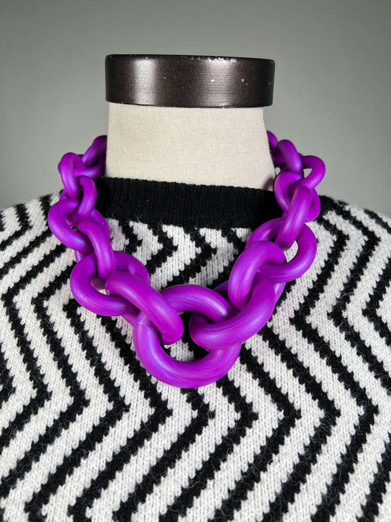 Collar Eslabón Violeta