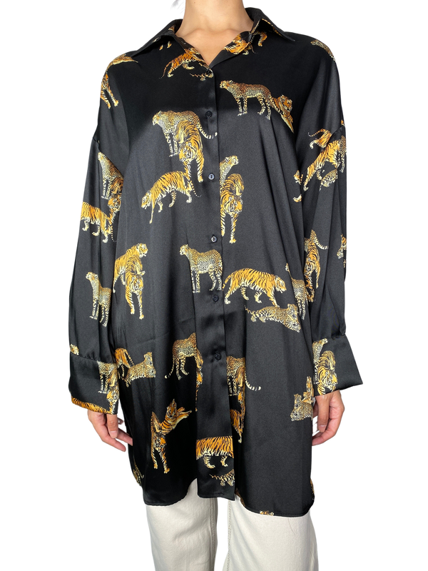 Blusa Larga Estampado Tigre