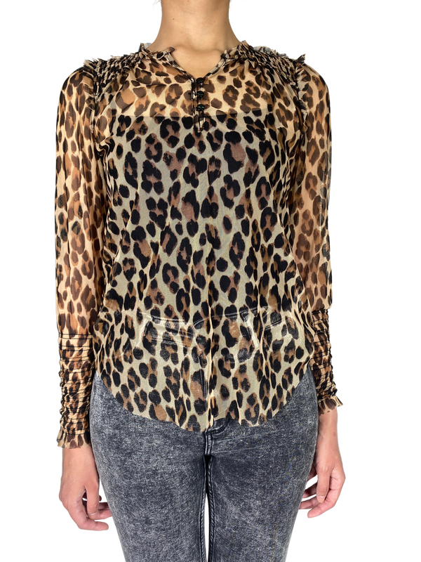 Blusa Traslucida Animal Print