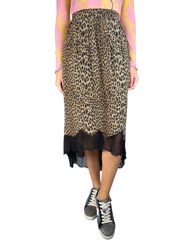 Falda Animal Print Encaje