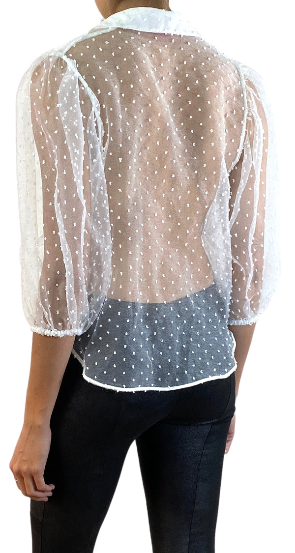 Blusa Traslúcida Aplique