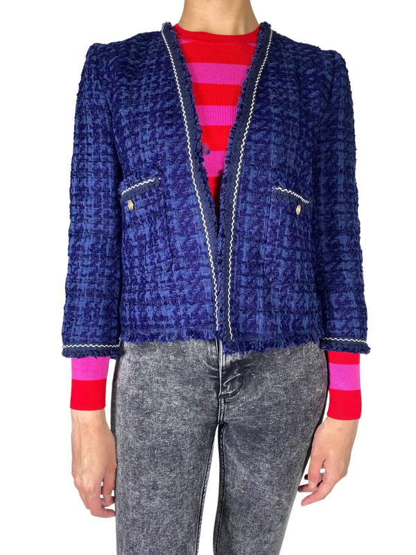 Chaqueta Tweed Azul