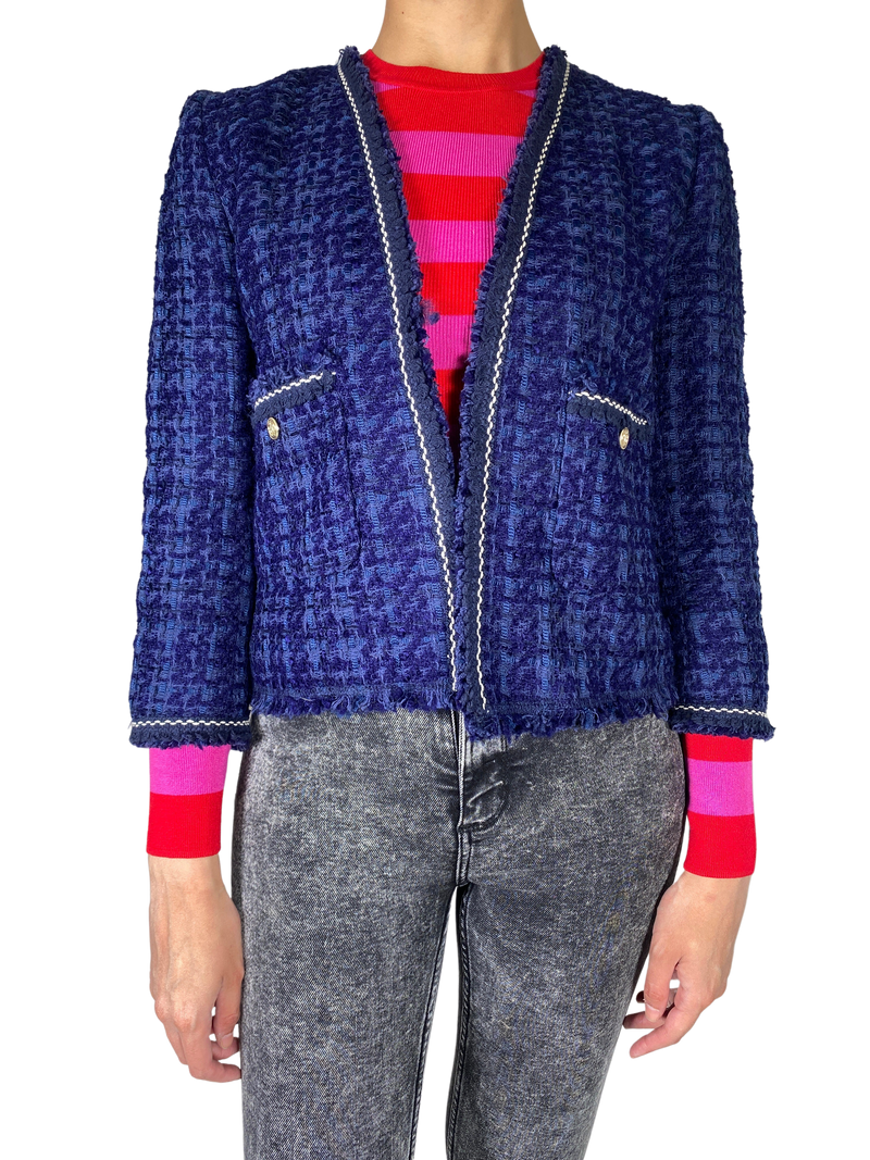 Chaqueta Tweed Azul