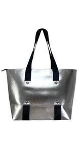 Bolso Tote Bag Plateado