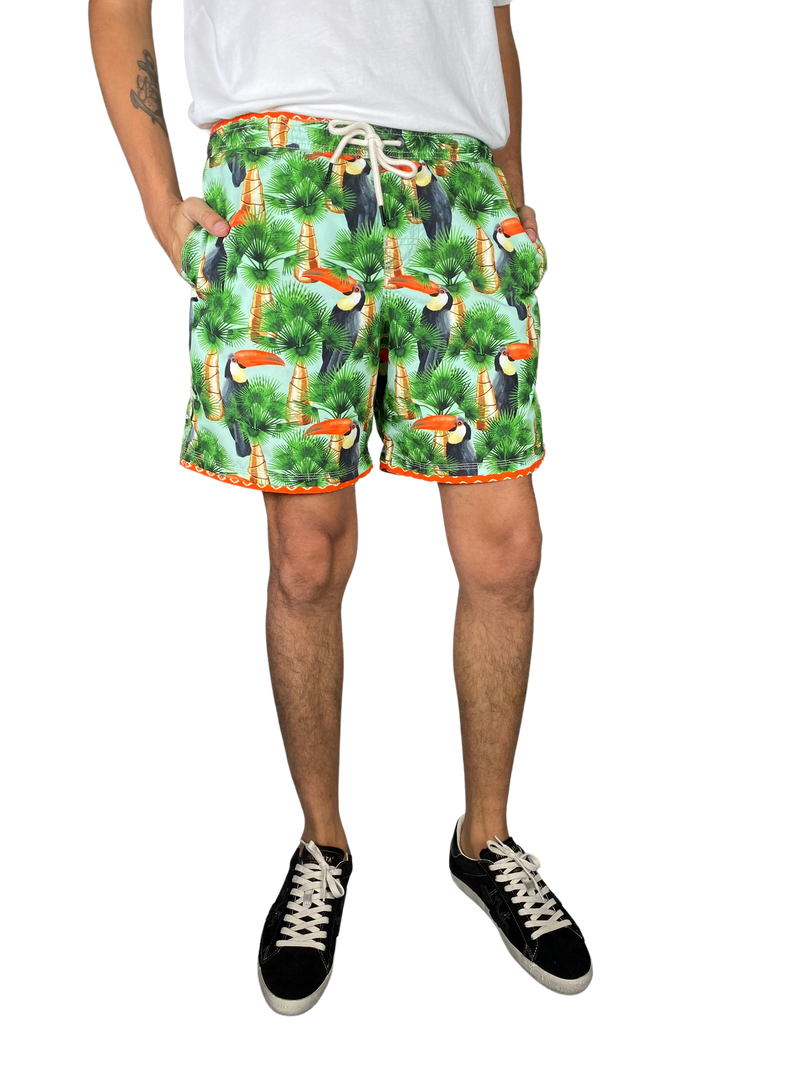 Traje de Baño Estampado Tropical