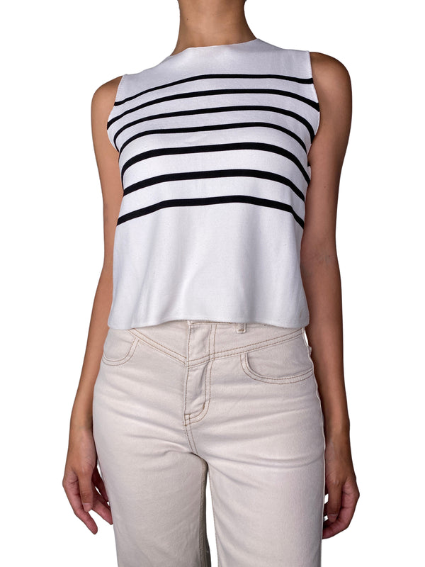 Polera Rayas Sin Mangas