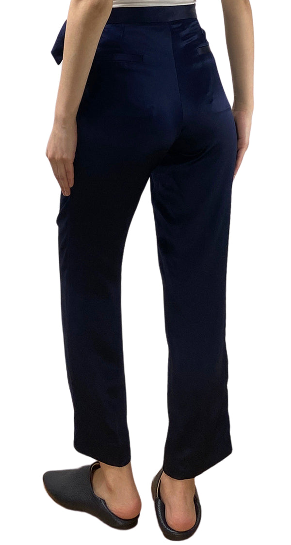 Pantalón Seda Azul