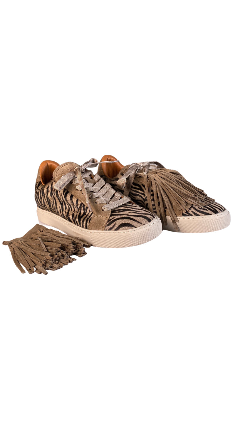 Zapatillas Flecos Cuero