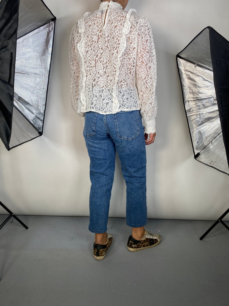 Blusa Blanca Encaje