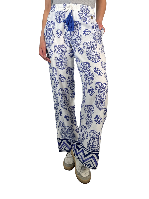 Pantalón Paisley Azul