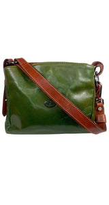 Cartera Cuero Verde