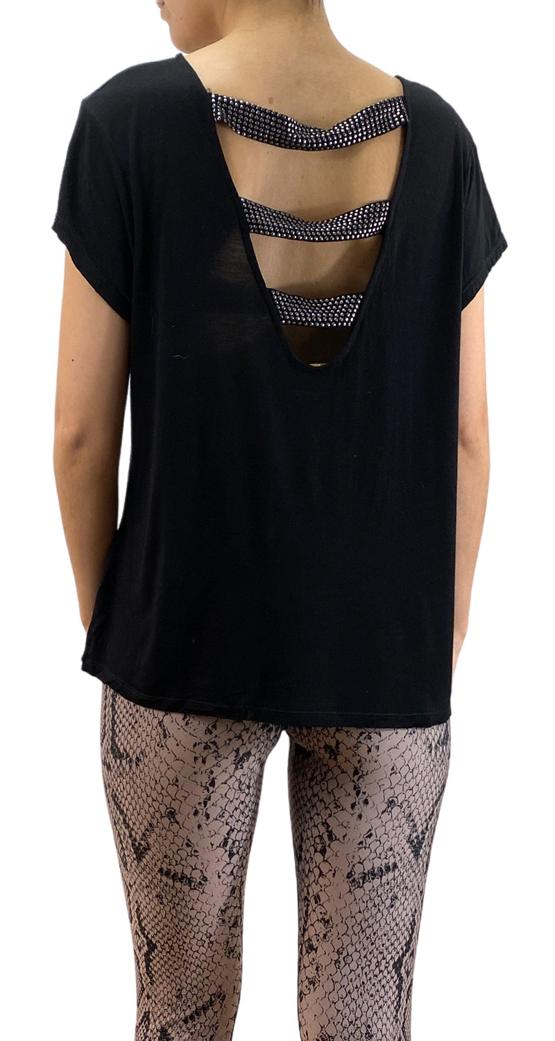 Polera Negra Escote
