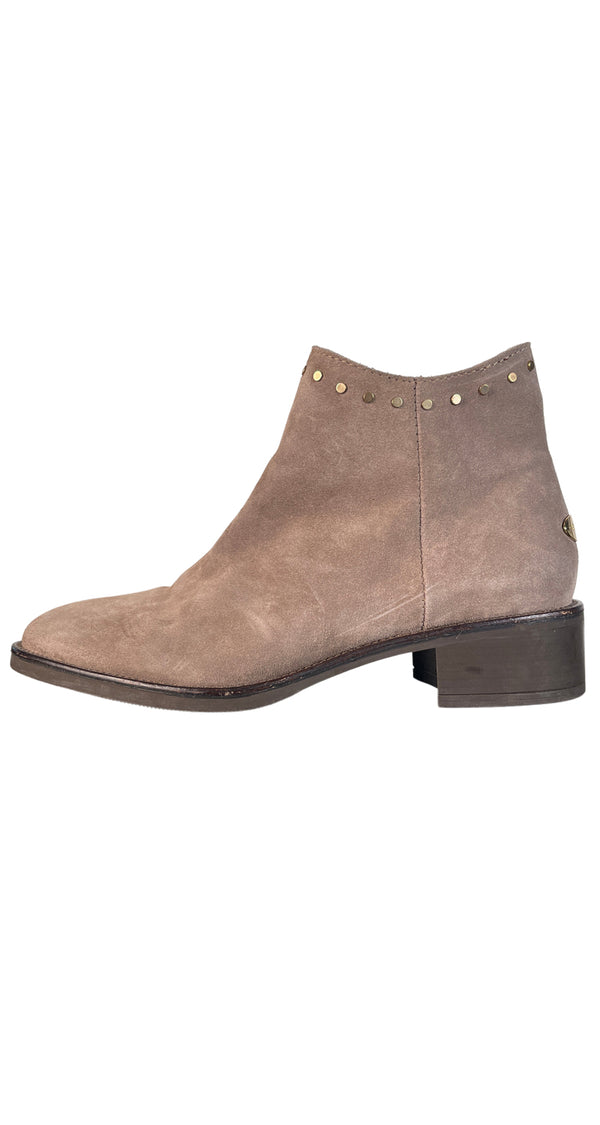 Botines Cuero Gris