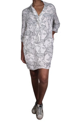 Vestido Blanco Estampado