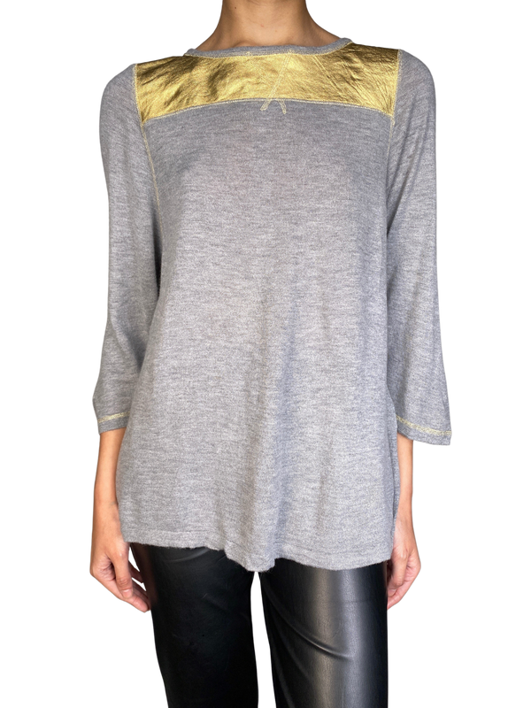 Sweater Cuello Dorado