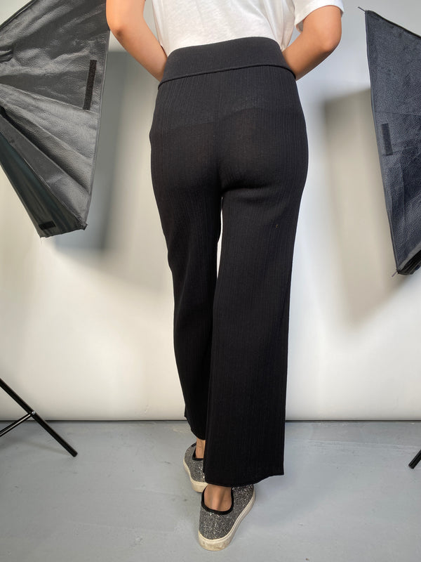 Pantalón Rib Negro