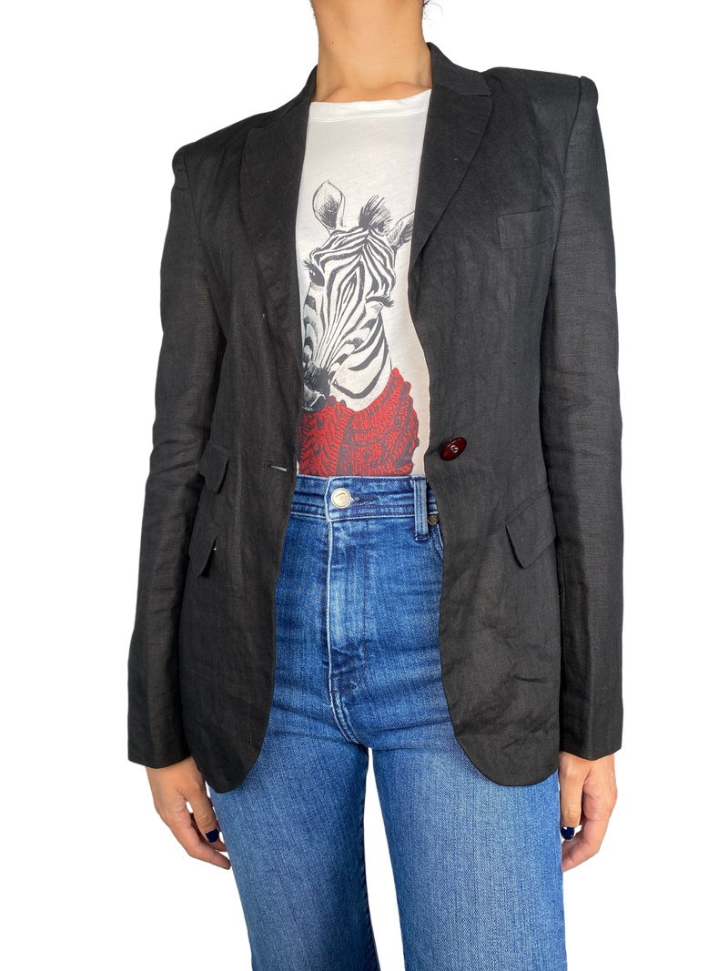 Blazer Lino Negro