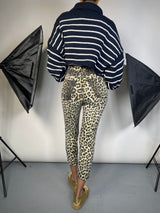 Sweater Tejido Azul y Blanco