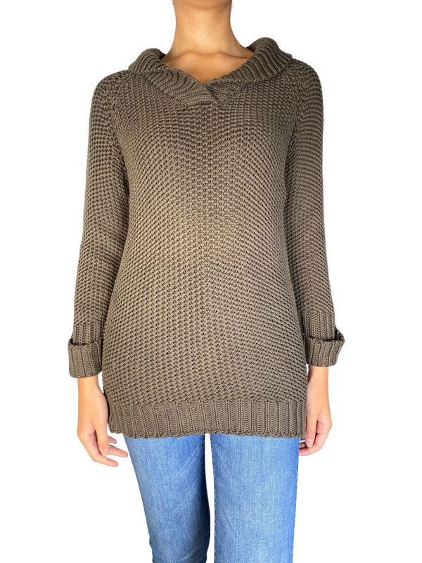 Sweater Tejido Verde Oscuro