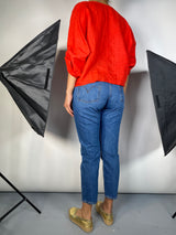 Blusa lino Naranja
