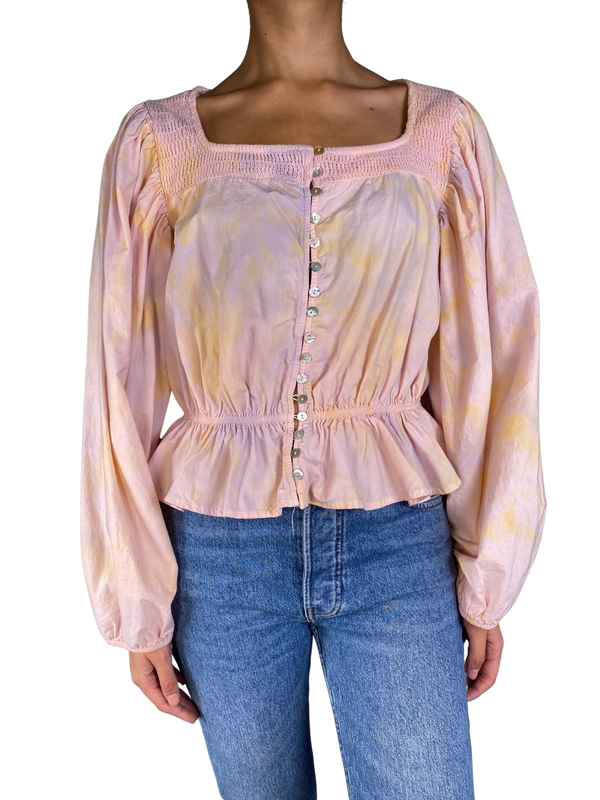 Blusa Mangas Aglobadas