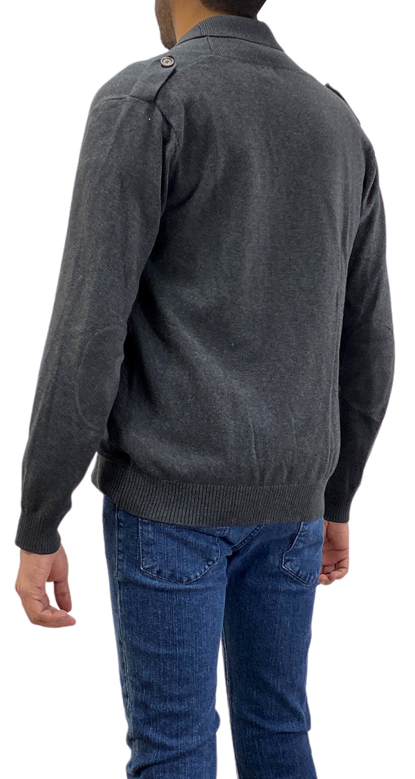 Sweater Gris Bolsillos