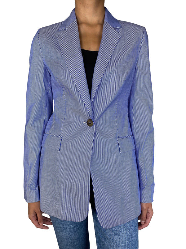 Blazer Azul De Rayas