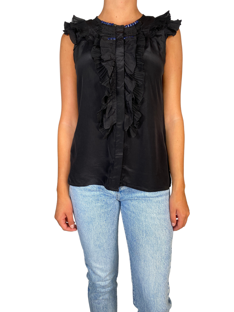 Blusa Negra Seda