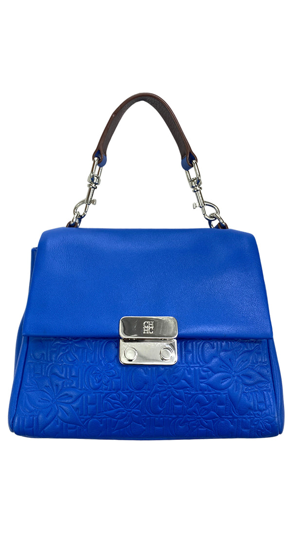 Cartera Cuero Azul