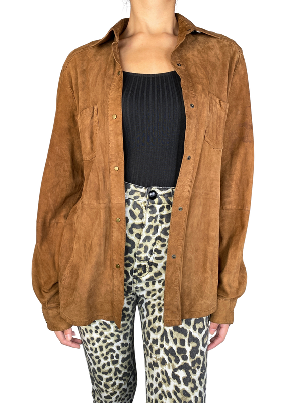 Sobrecamisa Cuero Café