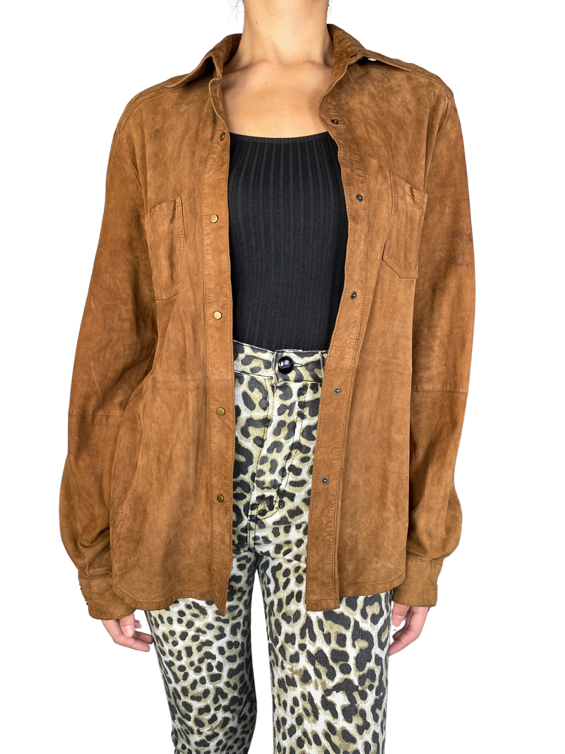 Sobrecamisa Cuero Café
