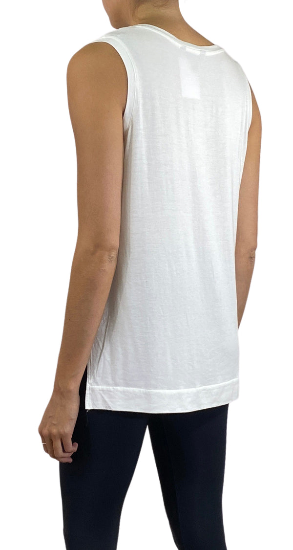 Polera Blanca Sin Mangas