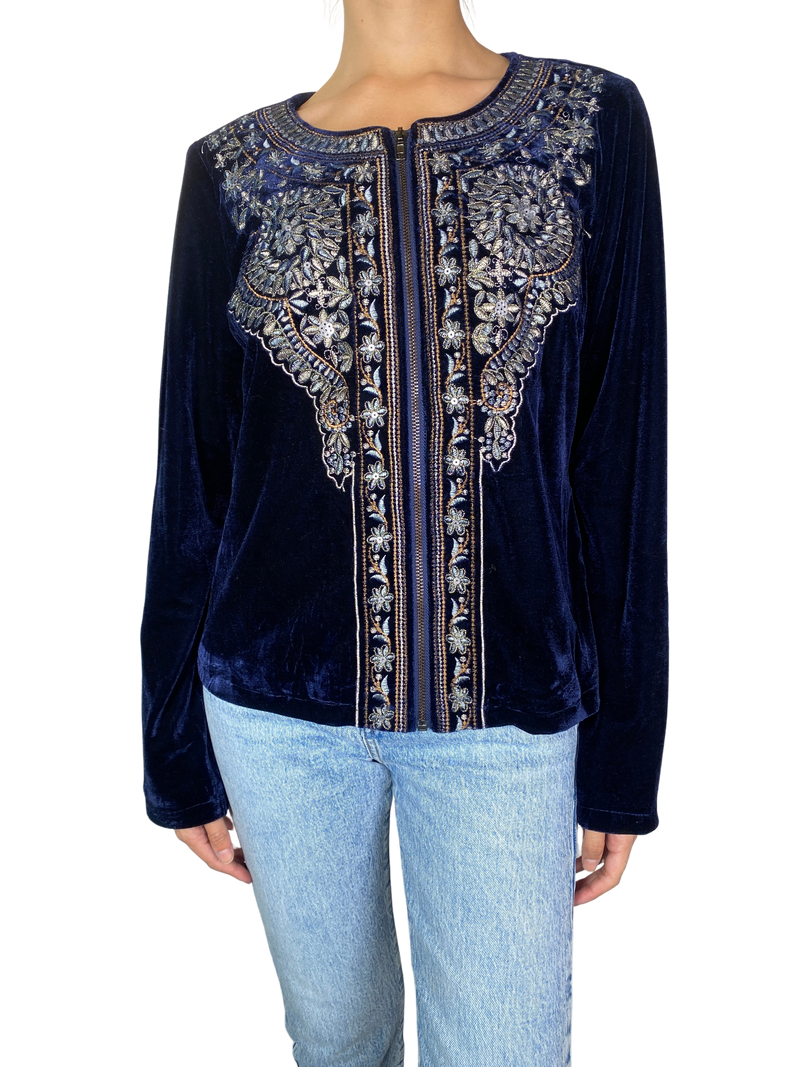 Chaqueta Velvet Bordada