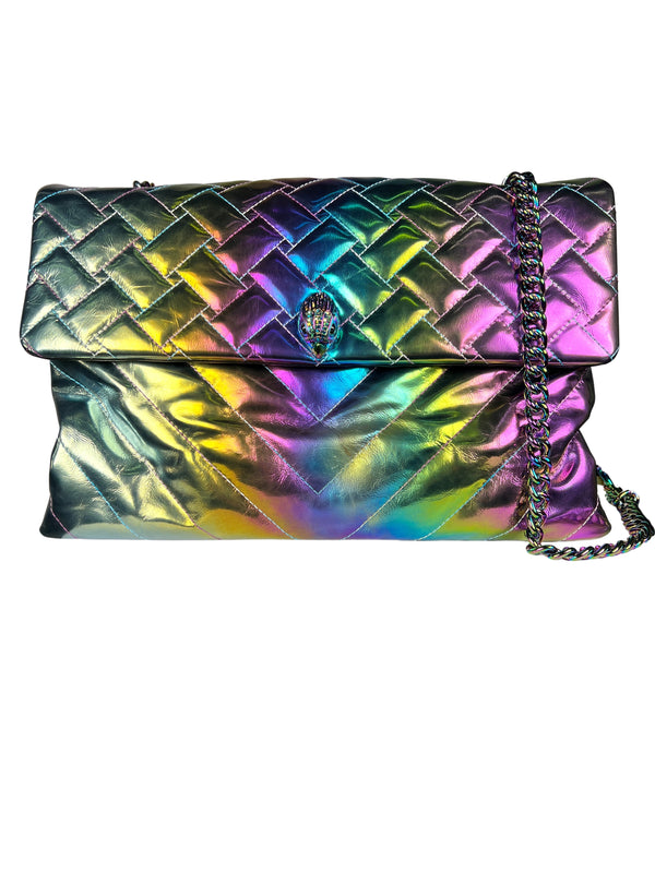 Cartera Cuero Metalizado Large