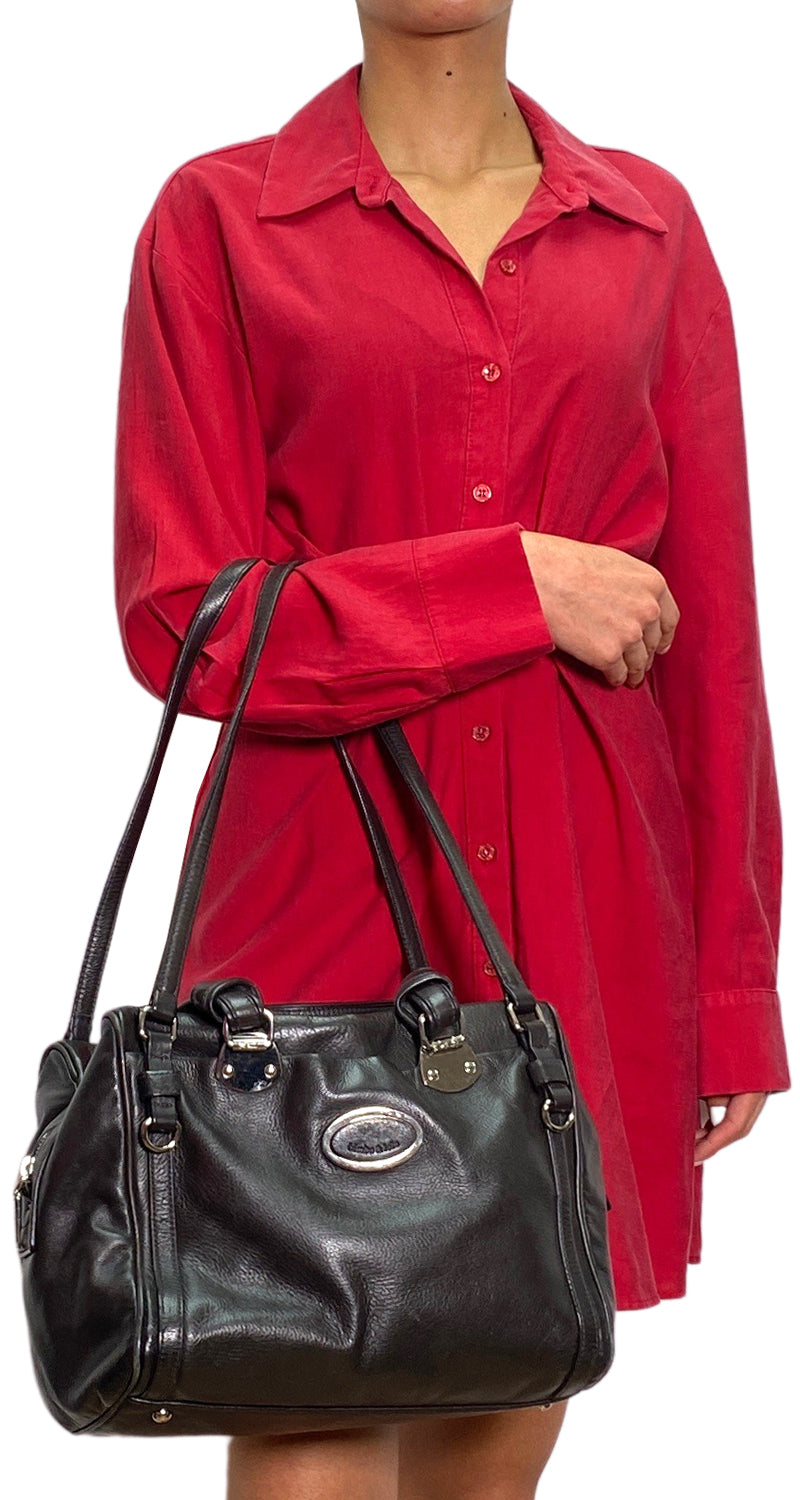 Cartera Cuero Negro