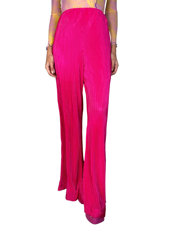 Pantalón Plisado Fucsia